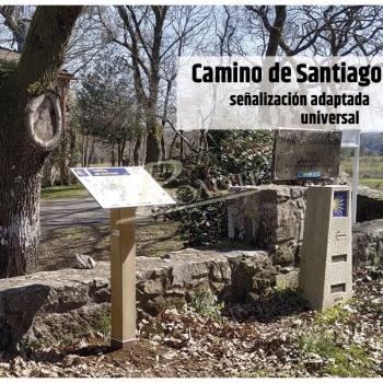 Señalización adaptada en el Camino de Santiago
